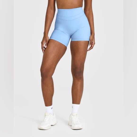 ONER ACTIVE UNIFIED HIGH WAISTED SHORTS 6" powdered blue - Picture 1 of 4
